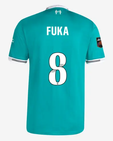 Liverpool Football Kits Shop - LFC adidas Mens 25/26 Authentic Third Short Sleeve Jersey – 8 – Fuka Nagano – Womens Super League Official Liverpool Third Kits & Football Shirts