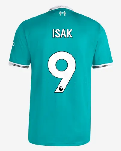 Liverpool Football Kits Shop - LFC adidas Mens 25/26 Authentic Third Short Sleeve Jersey – 9 – Alexander Isak Official Liverpool Third Kits & Football Shirts