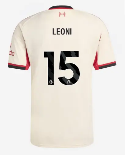 Liverpool Football Kits Shop - LFC adidas Mens 25/26 Away Jersey – 15 – Giovanni Leoni Official Liverpool Third Kits & Football Shirts