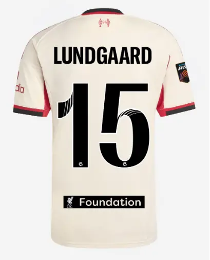 Liverpool Football Kits Shop - LFC adidas Mens 25/26 Away Jersey – 15 – Sofie Lundgaard – LFC Foundation Patch Official Liverpool Third Kits & Football Shirts