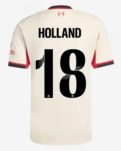 Liverpool Football Kits Shop - LFC adidas Mens 25/26 Away Jersey – 18 – Ceri Holland Official Liverpool Third Kits & Football Shirts