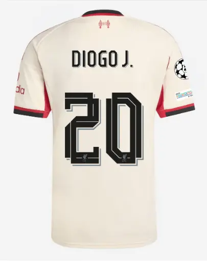 Liverpool Football Kits Shop - LFC adidas Mens 25/26 Away Jersey – 20 – Diogo Jota – UEFA Champions League Official Liverpool Third Kits & Football Shirts