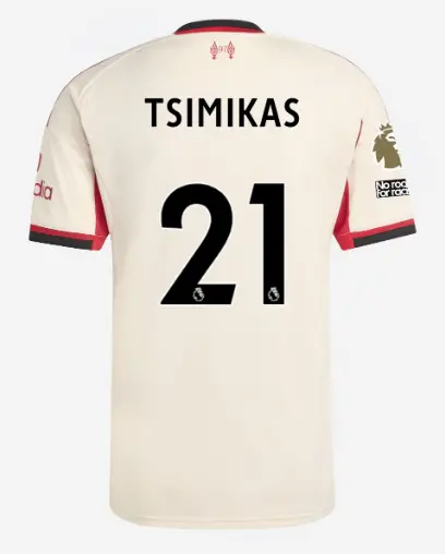 Liverpool Football Kits Shop - LFC adidas Mens 25/26 Away Jersey – 21 – Kostas Tsimikas – Premier League Official Liverpool Third Kits & Football Shirts