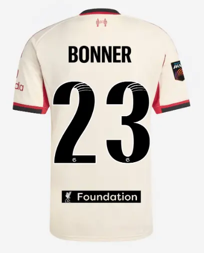 Liverpool Football Kits Shop - LFC adidas Mens 25/26 Away Jersey – 23 – Gemma Bonner – LFC Foundation Patch Official Liverpool Third Kits & Football Shirts