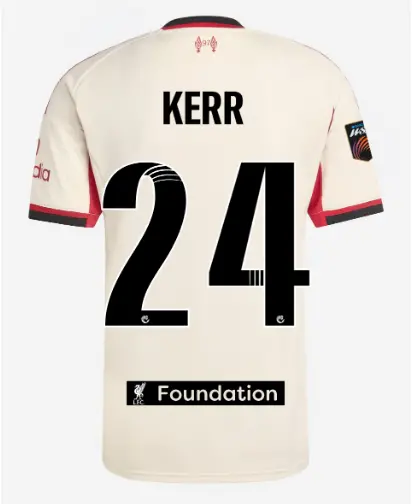Liverpool Football Kits Shop - LFC adidas Mens 25/26 Away Jersey – 24 – Sam Kerr – LFC Foundation Patch Official Liverpool Third Kits & Football Shirts