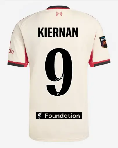 Liverpool Football Kits Shop - LFC adidas Mens 25/26 Away Jersey – 9 – Leanne Kiernan – LFC Foundation Patch Official Liverpool Third Kits & Football Shirts