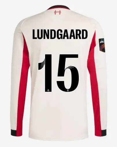 Liverpool Football Kits Shop - LFC adidas Mens 25/26 Away Long Sleeve Jersey – 15 – Sofie Lundgaard – Womens Super League Official Liverpool Third Kits & Football Shirts