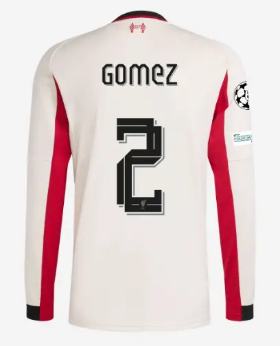 Liverpool Football Kits Shop - LFC adidas Mens 25/26 Away Long Sleeve Jersey – 2 – Joe Gomez – UEFA Champions League Official Liverpool Third Kits & Football Shirts
