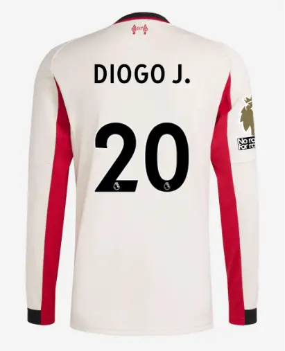 Liverpool Football Kits Shop - LFC adidas Mens 25/26 Away Long Sleeve Jersey – 20 – Diogo Jota – Premier League Official Liverpool Third Kits & Football Shirts