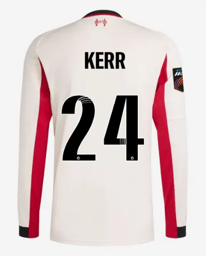 Liverpool Football Kits Shop - LFC adidas Mens 25/26 Away Long Sleeve Jersey – 24 – Sam Kerr – Womens Super League Official Liverpool Third Kits & Football Shirts