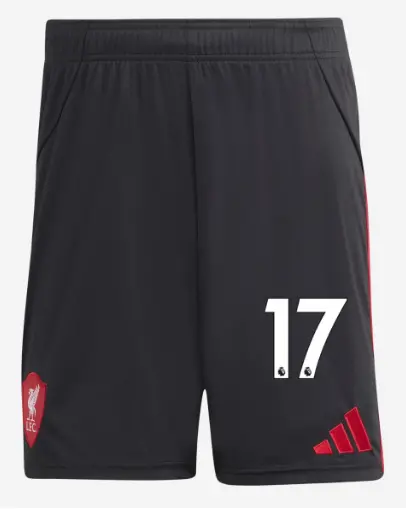 Liverpool Football Kits Shop - LFC adidas Mens 25/26 Away Shorts – 17 – Curtis Jones Official Liverpool Third Kits & Football Shirts