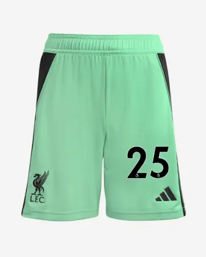 Liverpool Football Kits Shop - LFC adidas Mens 25/26 Home Goalkeeper Shorts – 25 – Giorgi Mamardashvili Official Liverpool Third Kits & Football Shirts