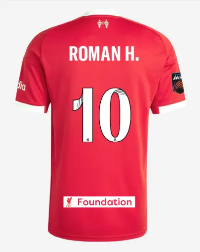 Liverpool Football Kits Shop - LFC adidas Mens 25/26 Home Jersey – 10 – Sophie Roman Haug – LFC Foundation Patch Official Liverpool Third Kits & Football Shirts