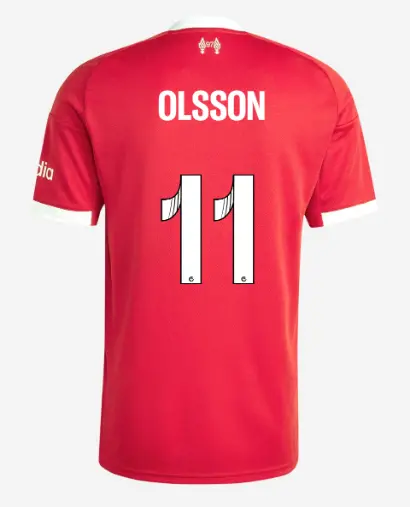 Liverpool Football Kits Shop - LFC adidas Mens 25/26 Home Jersey – 11 – Beata Olsson Official Liverpool Third Kits & Football Shirts
