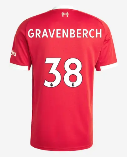 Liverpool Football Kits Shop - LFC adidas Mens 25/26 Home Jersey – 38 – Ryan Gravenberch Official Liverpool Third Kits & Football Shirts