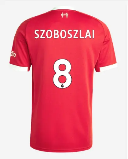 Liverpool Football Kits Shop - LFC adidas Mens 25/26 Home Jersey – 8 – Dominik Szoboszlai Official Liverpool Third Kits & Football Shirts