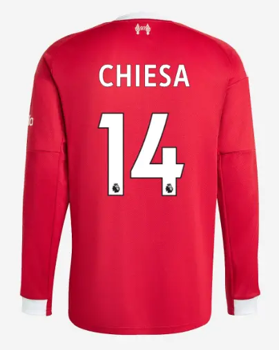Liverpool Football Kits Shop - LFC adidas Mens 25/26 Home Long Sleeve Jersey – 14 – Federico Chiesa Official Liverpool Third Kits & Football Shirts