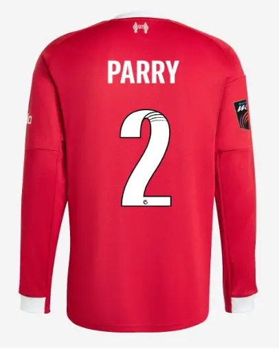 Liverpool Football Kits Shop - LFC adidas Mens 25/26 Home Long Sleeve Jersey – 2 – Lucy Parry – Womens Super League Official Liverpool Third Kits & Football Shirts