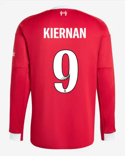 Liverpool Football Kits Shop - LFC adidas Mens 25/26 Home Long Sleeve Jersey – 9 – Leanne Kiernan Official Liverpool Third Kits & Football Shirts