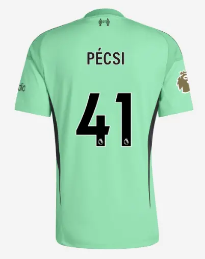 Liverpool Football Kits Shop - LFC adidas Mens 25/26 Home Short Sleeve Goalkeeper Jersey – 41 – Armin Pecsi Official Liverpool Third Kits & Football Shirts