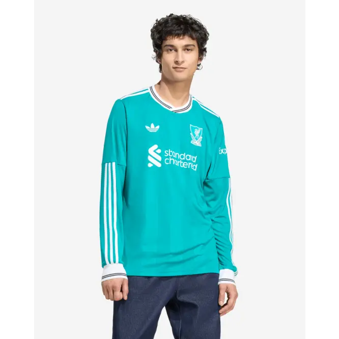 Liverpool Football Kits Shop - LFC adidas Mens 25/26 Third Long Sleeve Jersey With Custom Printing Official Liverpool Third Kits & Football Shirts
