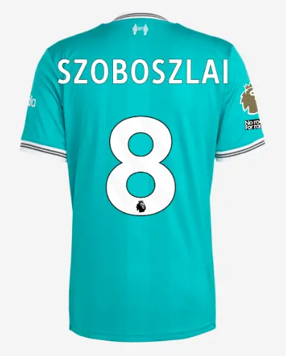 Liverpool Football Kits Shop - LFC adidas Mens 25/26 Third Short Sleeve Jersey – 8 – Dominik Szoboszlai – Premier League Official Liverpool Third Kits & Football Shirts
