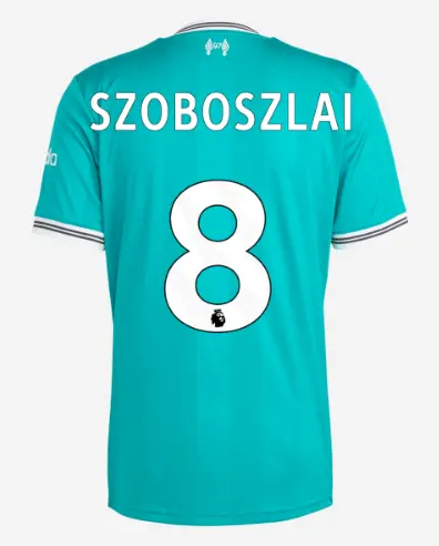 Liverpool Football Kits Shop - LFC adidas Mens 25/26 Third Short Sleeve Jersey – 8 – Dominik Szoboszlai Official Liverpool Third Kits & Football Shirts