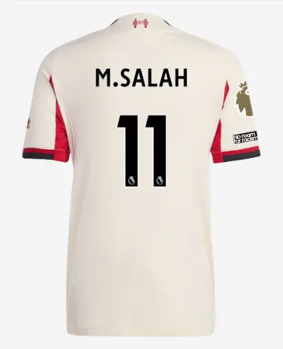 Liverpool Football Kits Shop - LFC adidas Womens 25/26 Authentic Away Jersey – 11 – Mohamed Salah – Premier League Official Liverpool Third Kits & Football Shirts