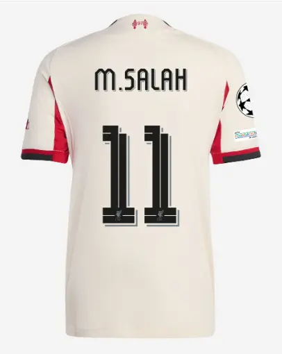 Liverpool Football Kits Shop - LFC adidas Womens 25/26 Authentic Away Jersey – 11 – Mohamed Salah – UEFA Champions League Official Liverpool Third Kits & Football Shirts