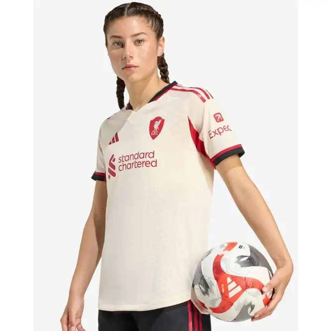 Liverpool Football Kits Shop - LFC adidas Womens 25/26 Authentic Away Jersey With Custom Printing Official Liverpool Third Kits & Football Shirts