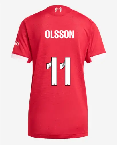 Liverpool Football Kits Shop - LFC adidas Womens 25/26 Authentic Home Jersey – 11 – Beata Olsson Official Liverpool Third Kits & Football Shirts