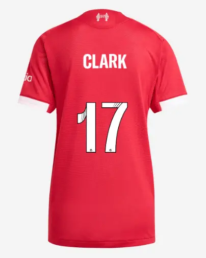 Liverpool Football Kits Shop - LFC adidas Womens 25/26 Authentic Home Jersey – 17 – Jenna Clark Official Liverpool Third Kits & Football Shirts