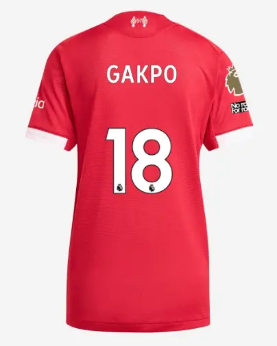 Liverpool Football Kits Shop - LFC adidas Womens 25/26 Authentic Home Jersey – 18 – Cody Gakpo – Premier League Official Liverpool Third Kits & Football Shirts