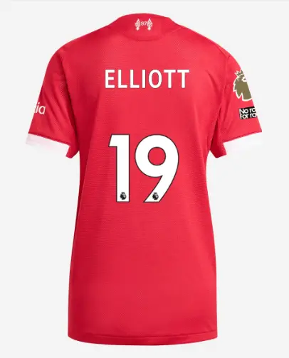 Liverpool Football Kits Shop - LFC adidas Womens 25/26 Authentic Home Jersey – 19 – Harvey Elliott – Premier League Official Liverpool Third Kits & Football Shirts