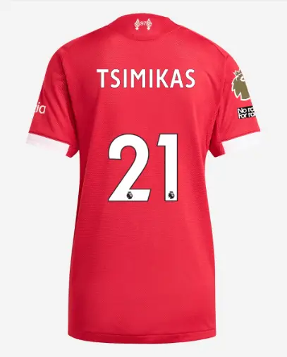 Liverpool Football Kits Shop - LFC adidas Womens 25/26 Authentic Home Jersey – 21 – Kostas Tsimikas – Premier League Official Liverpool Third Kits & Football Shirts