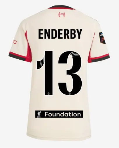Liverpool Football Kits Shop - LFC adidas Womens 25/26 Away Jersey – 13 – Mia Enderby – LFC Foundation Patch Official Liverpool Third Kits & Football Shirts