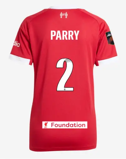 Liverpool Football Kits Shop - LFC adidas Womens 25/26 Home Jersey – 2 – Lucy Parry – LFC Foundation Patch Official Liverpool Third Kits & Football Shirts