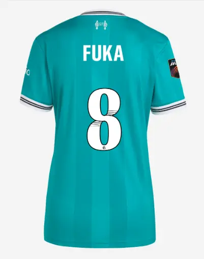 Liverpool Football Kits Shop - LFC adidas Womens 25/26 Third Short Sleeve Jersey – 8 – Fuka Nagano – Womens Super League Official Liverpool Third Kits & Football Shirts