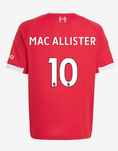 Liverpool Football Kits Shop - LFC adidas Youth 25/26 Home Jersey – 10 – Alexis Mac Allister Official Liverpool Third Kits & Football Shirts