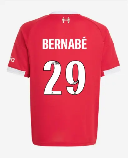 Liverpool Football Kits Shop - LFC adidas Youth 25/26 Home Jersey – 29 – Alejandra Bernabe Official Liverpool Third Kits & Football Shirts