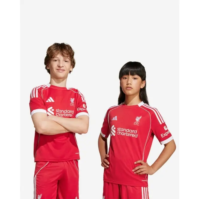 Liverpool Football Kits Shop - LFC adidas Youth 25/26 Home Jersey With Custom Printing Official Liverpool Third Kits & Football Shirts