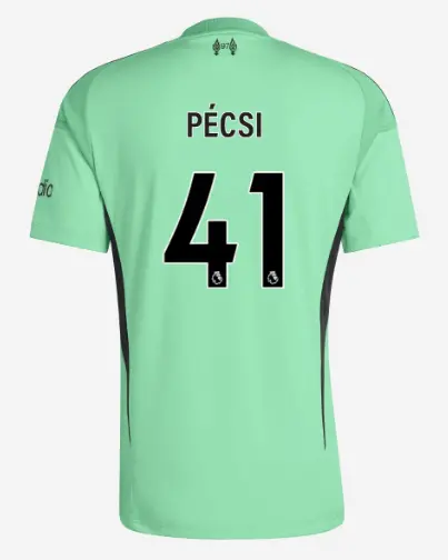 Liverpool Football Kits Shop - LFC adidas Youth 25/26 Home Short Sleeve Goalkeeper Jersey – 41 – Armin Pecsi Official Liverpool Third Kits & Football Shirts