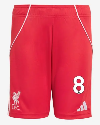 Liverpool Football Kits Shop - LFC adidas Youth 25/26 Home Shorts – 8 – Dominik Szoboszlai Official Liverpool Third Kits & Football Shirts