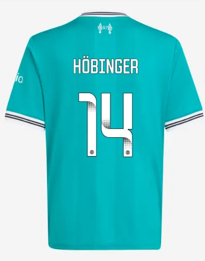 Liverpool Football Kits Shop - LFC adidas Youth 25/26 Third Short Sleeve Jersey – 14 – Marie Hobinger Official Liverpool Third Kits & Football Shirts