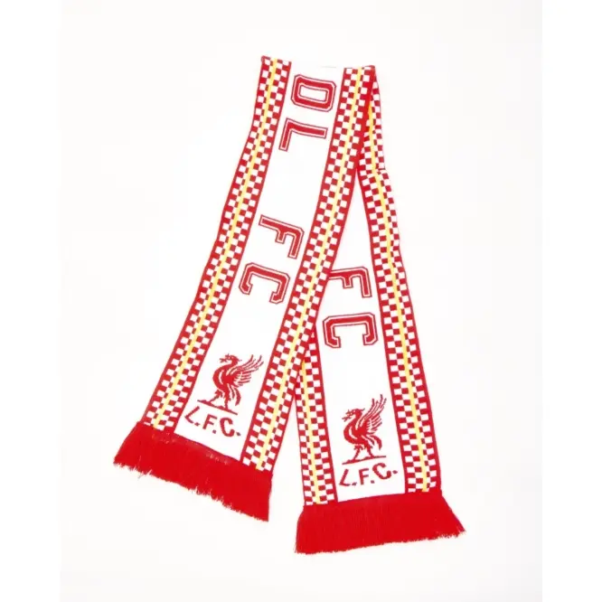 Liverpool Football Kits Shop - LFC Adults 86 Checker Scarf Red Official Liverpool Third Kits & Football Shirts