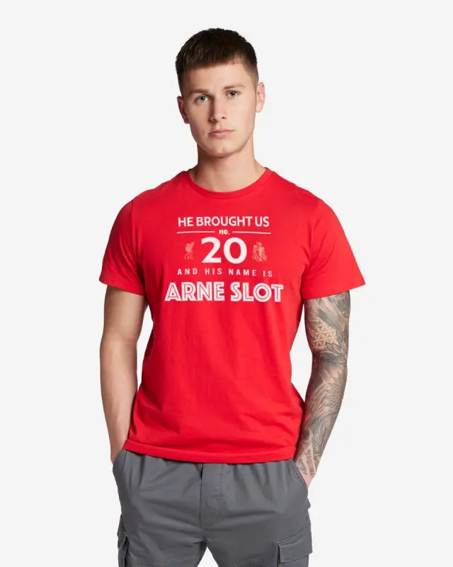 Liverpool Football Kits Shop - LFC Adults Arne Slot Graphic Tee Red Official Liverpool Third Kits & Football Shirts