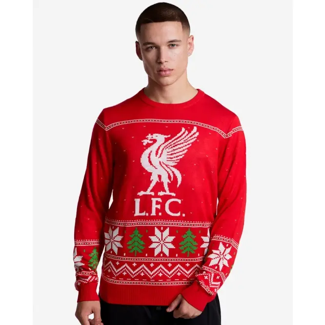 Liverpool Football Kits Shop - LFC Adults Fairisle Christmas Jumper Official Liverpool Third Kits & Football Shirts