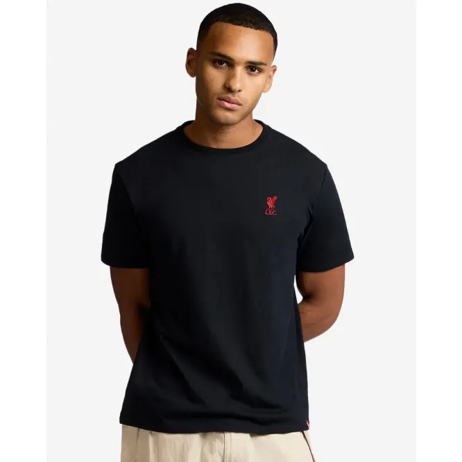 Liverpool Football Kits Shop - LFC Adults Liverbird Emblem Tee Black Official Liverpool Third Kits & Football Shirts