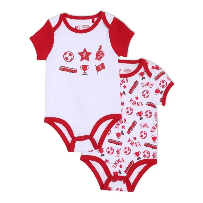 Liverpool Football Kits Shop - LFC Baby 2Pk Bodysuits Red Official Liverpool Third Kits & Football Shirts