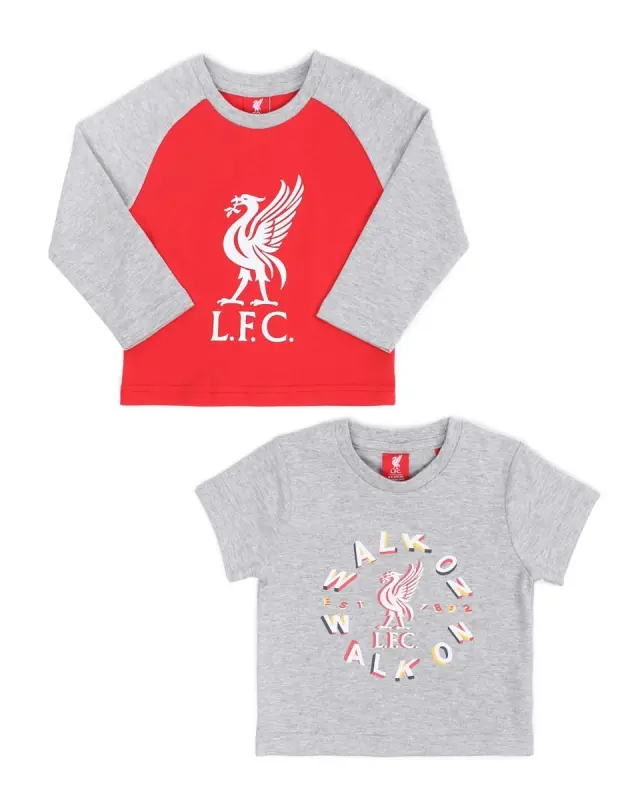 Liverpool Football Kits Shop - LFC Baby 2Pk Tees Red/Grey Official Liverpool Third Kits & Football Shirts